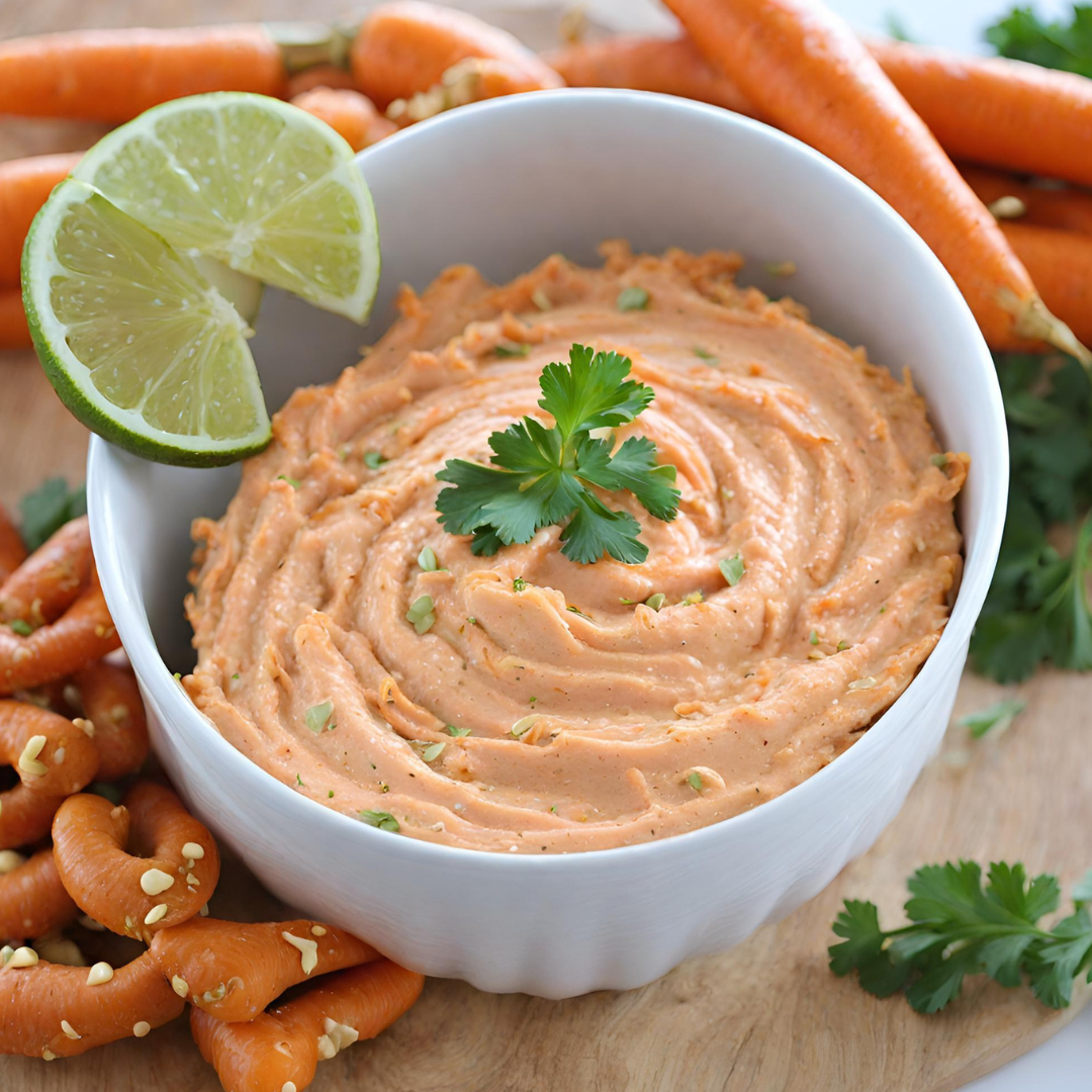 Carrot Coriander Pretzel Dip