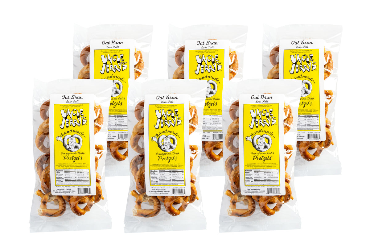 Oat Bran Low Salt Pretzels 7oz Bags Uncle Jerry's Pretzels