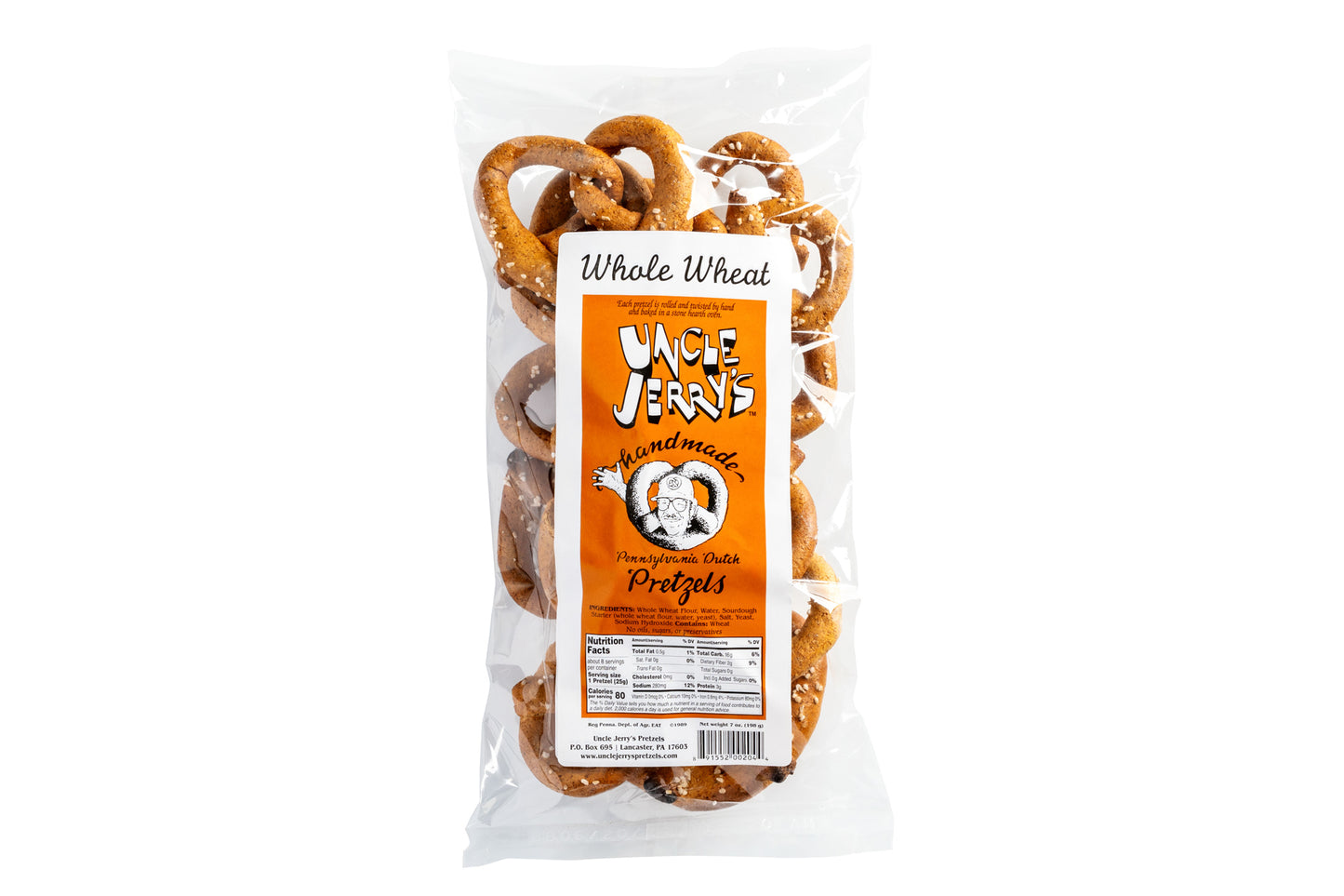 Bag of whole wheat regular salt pretzels