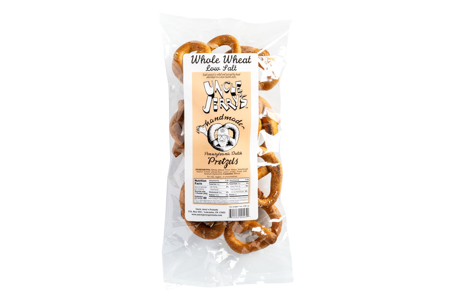 Bag of whole wheat low salt pretzels
