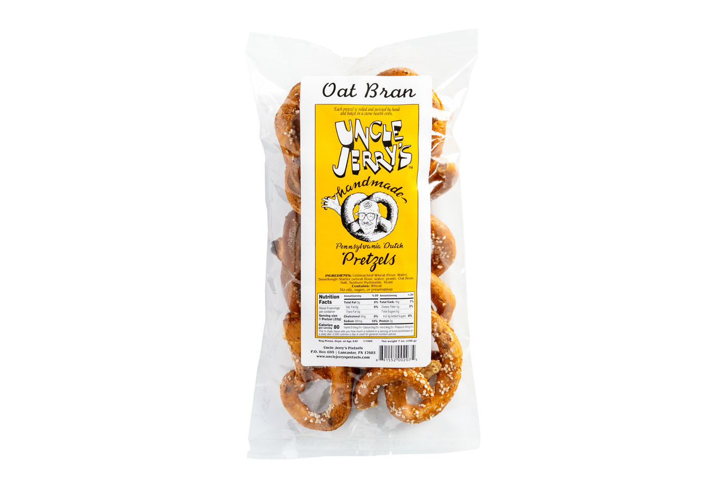 Bag of oat bran pretzels