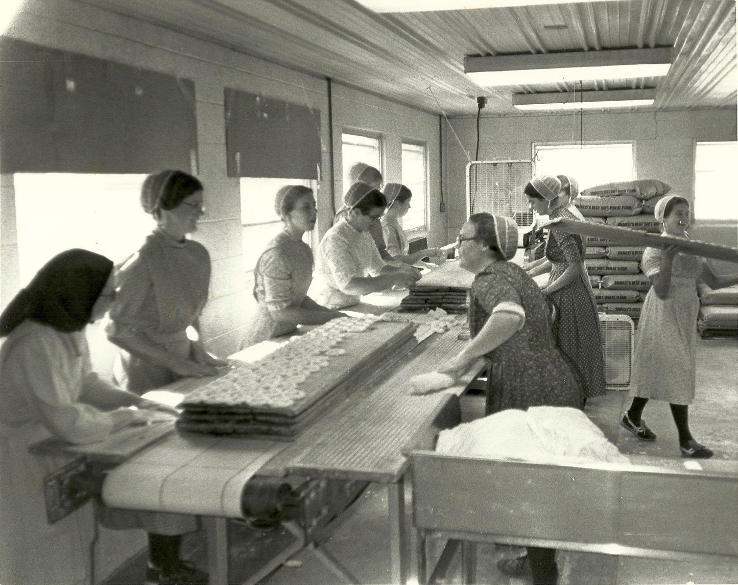 Women making pretzels