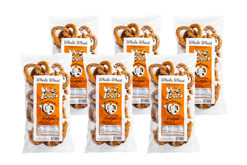 Whole Wheat Regular Salt Pretzels | 7oz Bags | Uncle Jerry's Pretzels