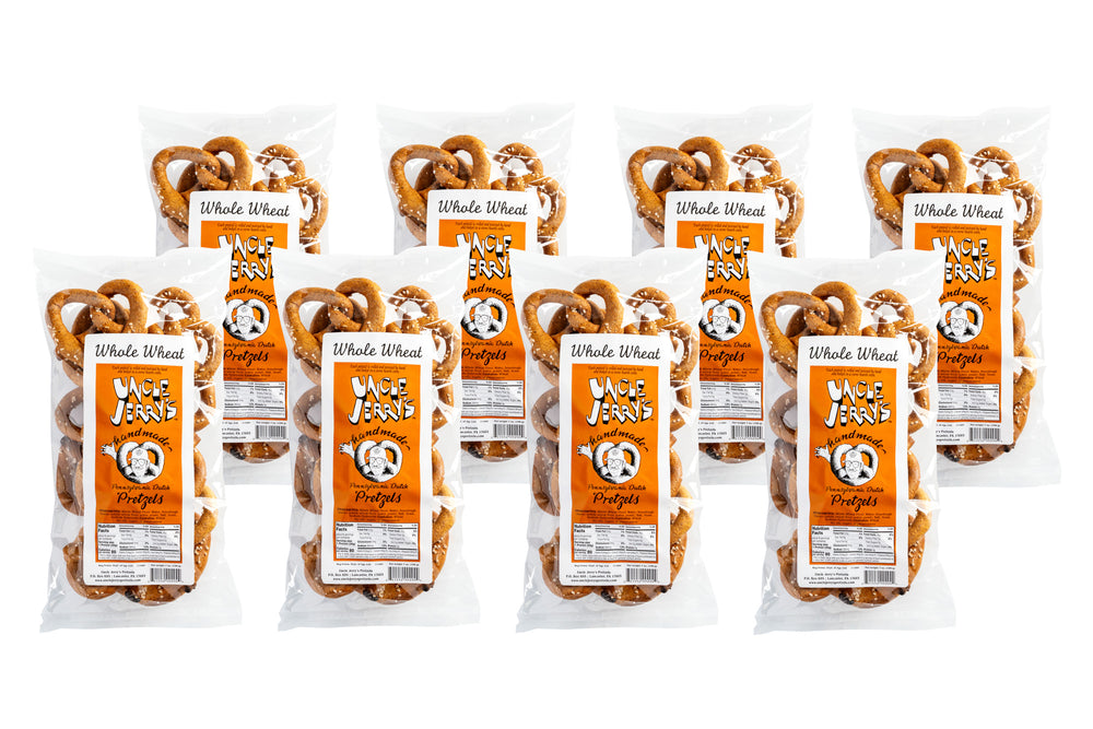 Whole Wheat Regular Salt Pretzels | 7oz Bags | Uncle Jerry's Pretzels