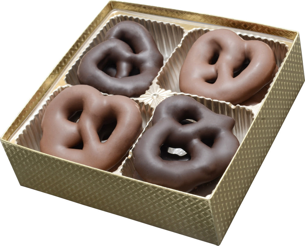 Chocolate Pretzel Gold Gift Box